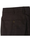 Virgin wool check pleated brown pants - PT TORINO - BALAAN 4