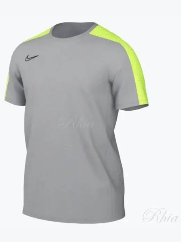 Men's Dry-Fit Academy Short Sleeve Football Short Sleeve T-Shirt Flat Silver - NIKE - BALAAN 2