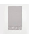 Logo Wool Fringe Muffler Grey - VIVIENNE WESTWOOD - BALAAN 2