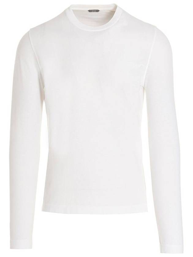 Long Sleeve T-Shirt 812643 ZG380 Z0001 WHITE - ZANONE - BALAAN 2