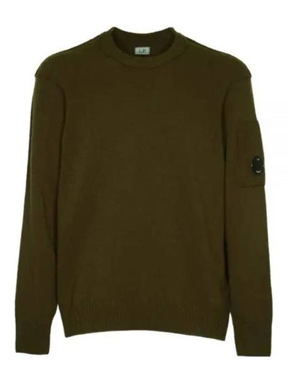 Lambswool GRS Crew Neck Knit Top Green - CP COMPANY - BALAAN 2