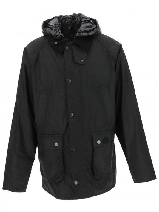 wight wight hooded short down jacket black - MONCLER - BALAAN.