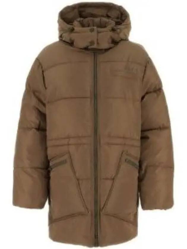 Oversized Tech Puffer Midi Padding Brown - GANNI - BALAAN 2