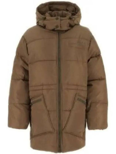 Oversized Tech Puffer Midi Padding Brown - GANNI - BALAAN 2