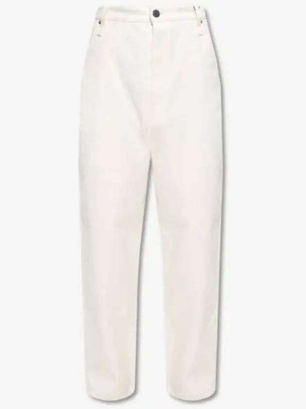 Cotton Straight Pants White - AMI - BALAAN 2