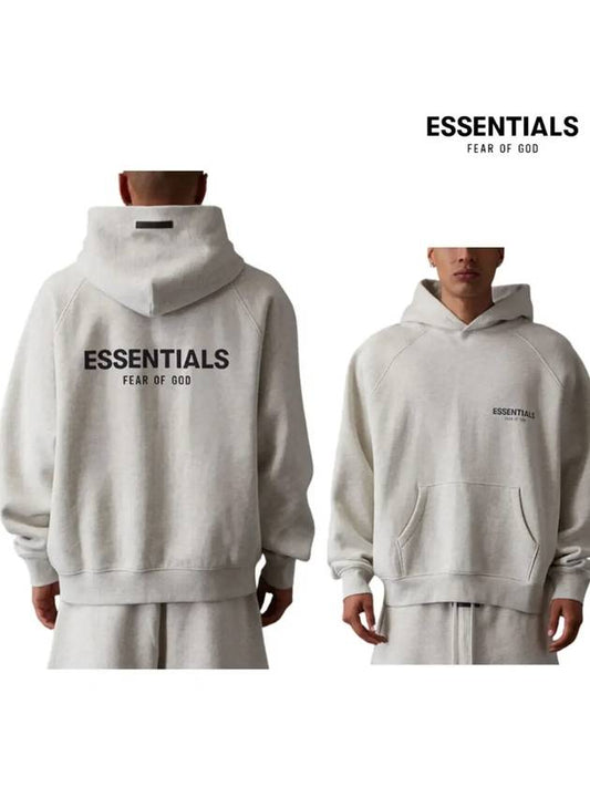 Back Logo Overfit Hoodie Light Oatmeal - FEAR OF GOD ESSENTIALS - BALAAN 1