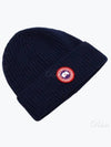 Logo Arctic Disc Rib Beanie Navy Heather - CANADA GOOSE - BALAAN 2