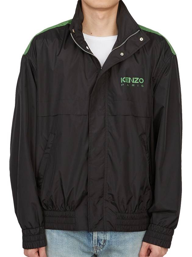 Men's Logo Print Track Jacket Black - KENZO - BALAAN 3