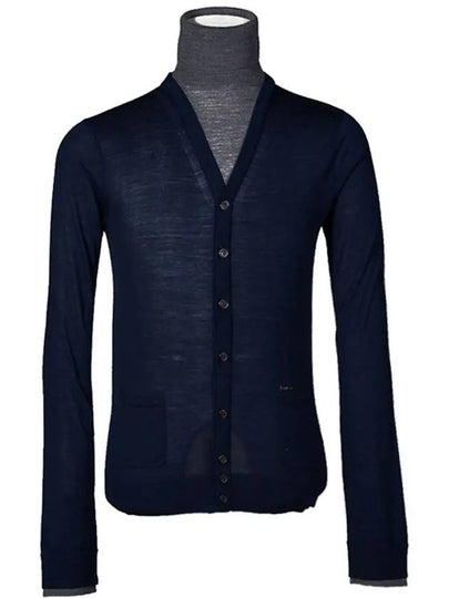 11th Anniversary Fake Cardigan Neck Polar Wool Knit Navy 74HA0526 - DSQUARED2 - BALAAN 2