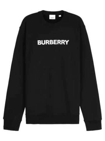 Logo printed sweatshirt black t shirt - BURBERRY - BALAAN 1