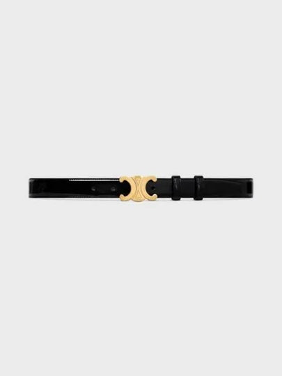 Triomphe Taurillon Leather Belt Black. - CELINE - BALAAN 2