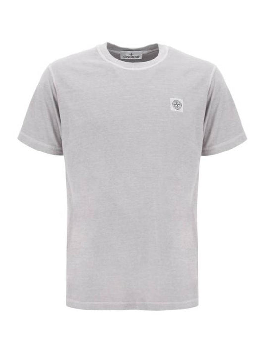 Organic Cotton Short Sleeve T-Shirt Dust Grey - STONE ISLAND - BALAAN 1