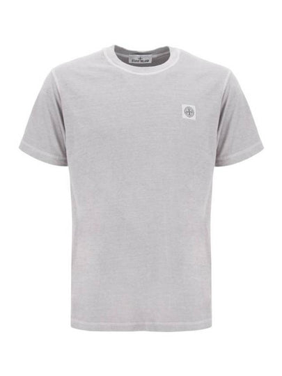 Organic Cotton Short Sleeve T-Shirt Dust Grey - STONE ISLAND - BALAAN 2