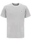 Organic Cotton Short Sleeve T-Shirt Dust Grey - STONE ISLAND - BALAAN 2