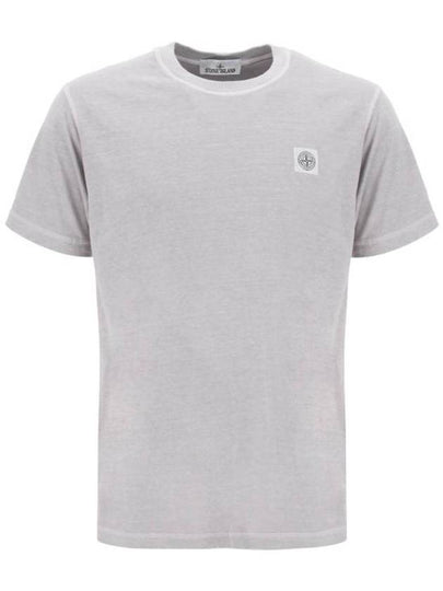 Organic Cotton Short Sleeve T-Shirt Dust Grey - STONE ISLAND - BALAAN 2