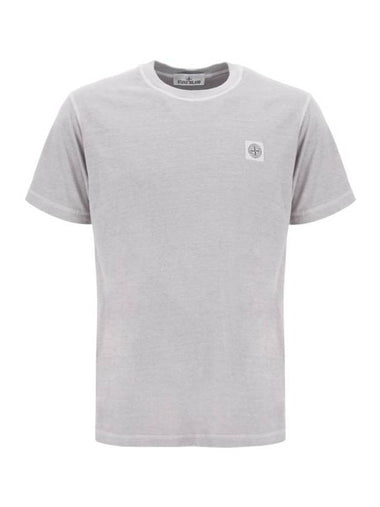 Organic Cotton Short Sleeve T-Shirt Dust Grey - STONE ISLAND - BALAAN 1