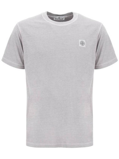 Organic Cotton Short Sleeve T-Shirt Dust Grey - STONE ISLAND - BALAAN 1