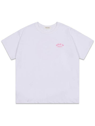 Hole-in Cup Short Sleeve T-Shirt White Pink MCSS24HT2PK - MACKY - BALAAN 2