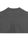 Men s front terrier point basic pullover 2402GXKC DARK GRAY - BLACK&WHITE - BALAAN 3