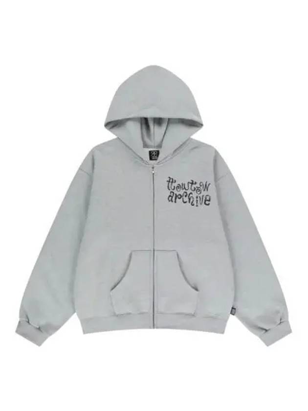 toe archive bumpy logo zip up hoodie gray - TOWTOW.ARCHIVE - BALAAN 1