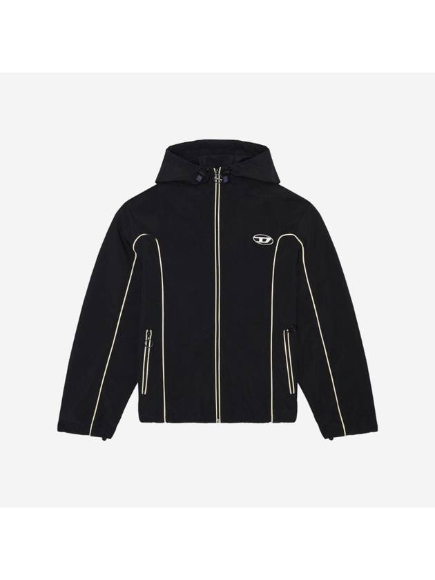 J Hives Contrast Piping Windbreaker Black - DIESEL - BALAAN 1