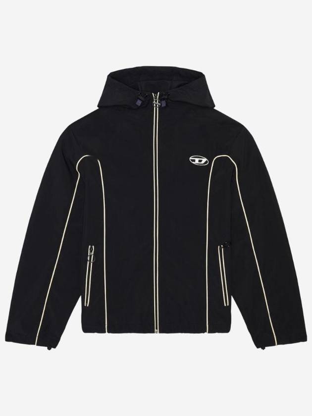 J Hives Contrast Piping Windbreaker Black - DIESEL - BALAAN 1