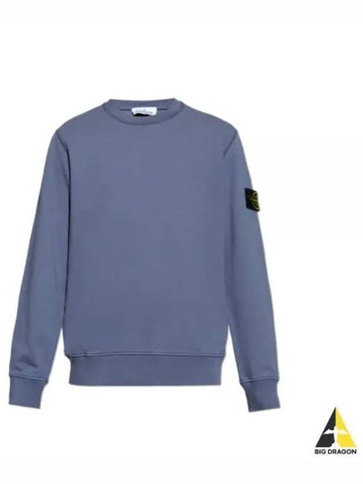 Compass Patch Cotton Sweatshirt Light Blue - STONE ISLAND - BALAAN 2