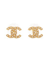 Classic CC Logo Pearl Stud Earrings Gold - CHANEL - BALAAN 1