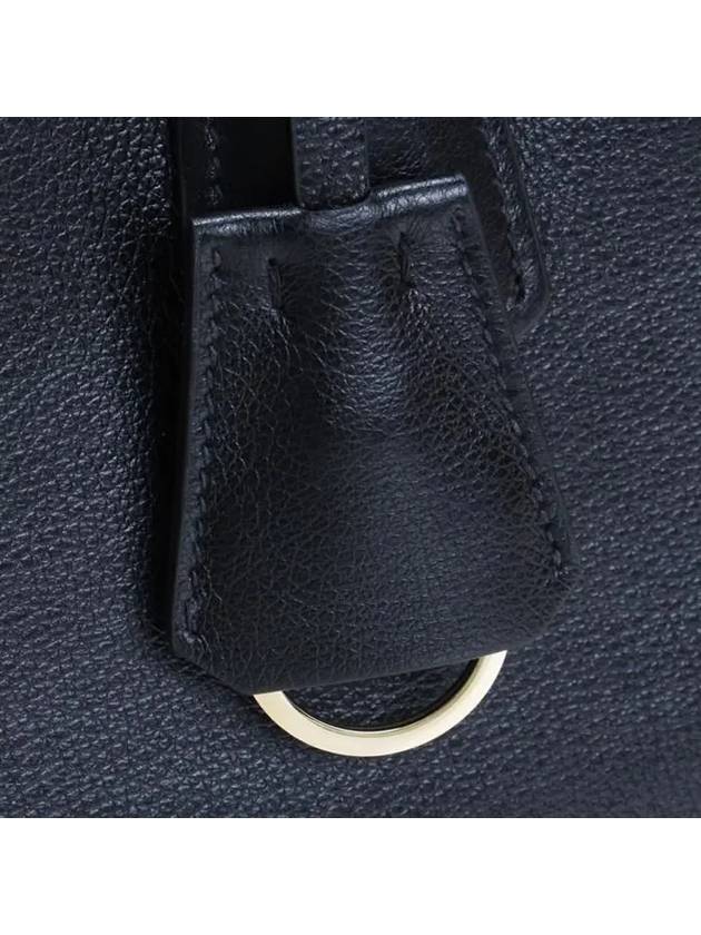 Gold Logo Grace Calfskin Tote Bag Black - PRADA - BALAAN 7