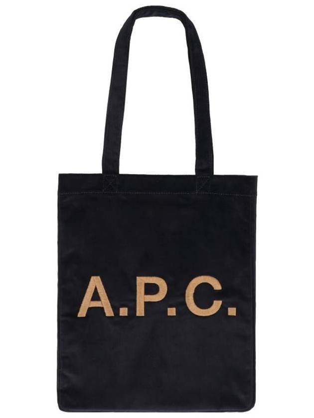 Lou Logo Vertical Tote Bag Navy - A.P.C. - BALAAN 1