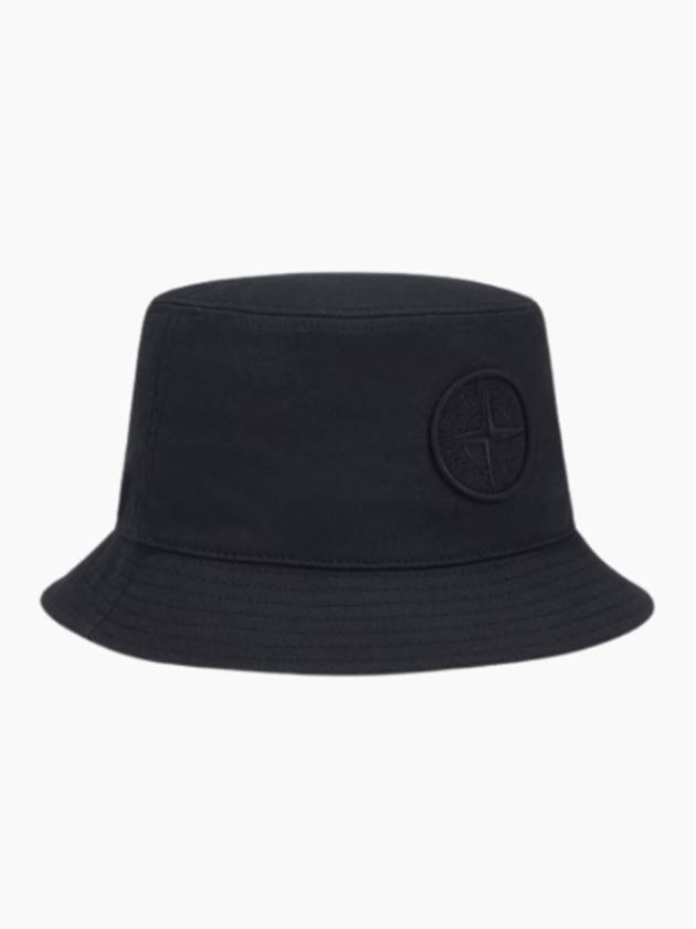 Embroidered Logo Cotton Bucket Hat Black - STONE ISLAND - BALAAN 2