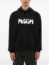 Brushstroke Logo Hoodie Black - MSGM - BALAAN 3