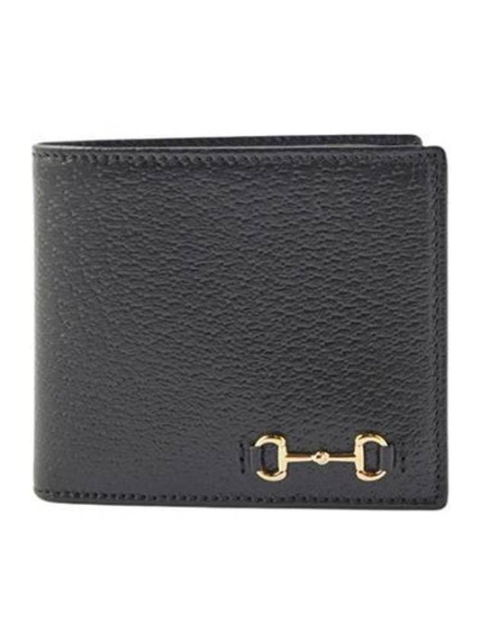 Horsebit Half Wallet Black - GUCCI - BALAAN.