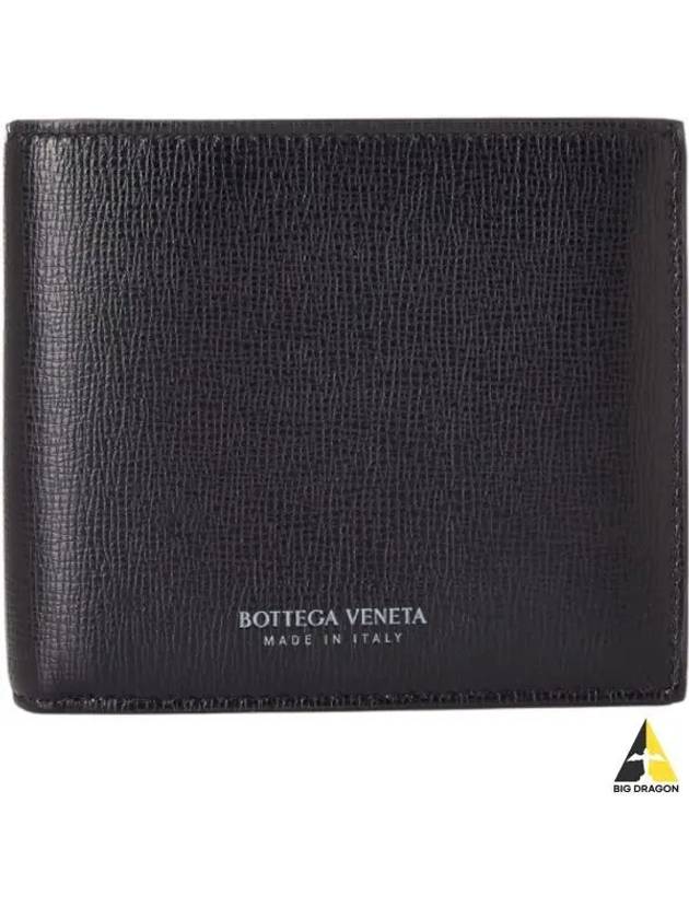 Logo Leather Half Wallet Black - BOTTEGA VENETA - BALAAN 2