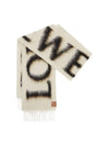 Logo Fringe Wool Mohair Scarf Camel - LOEWE - BALAAN 3