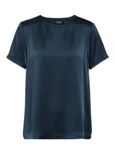 Rebecca Acetate Short Sleeve T-Shirt Navy - MAX MARA - BALAAN 2