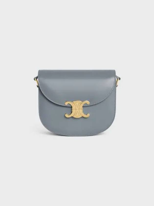 Besace Clea Shiny Calfskin Cross Bag Blue Grey - CELINE - BALAAN 2