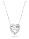 Matrix Heart Pendant Necklace Silver - SWAROVSKI - BALAAN 2