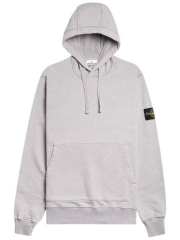 Wappen Patch Garment Dyed Hood Light Gray - STONE ISLAND - BALAAN 1