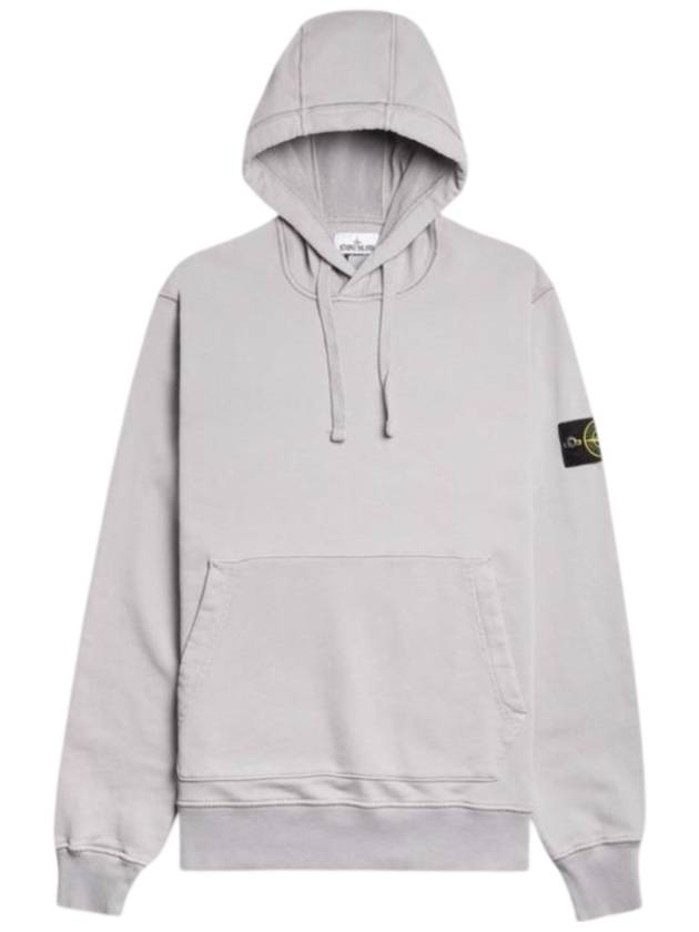 Wappen Patch Garment Dyed Hoodie Light Grey - STONE ISLAND - BALAAN 1