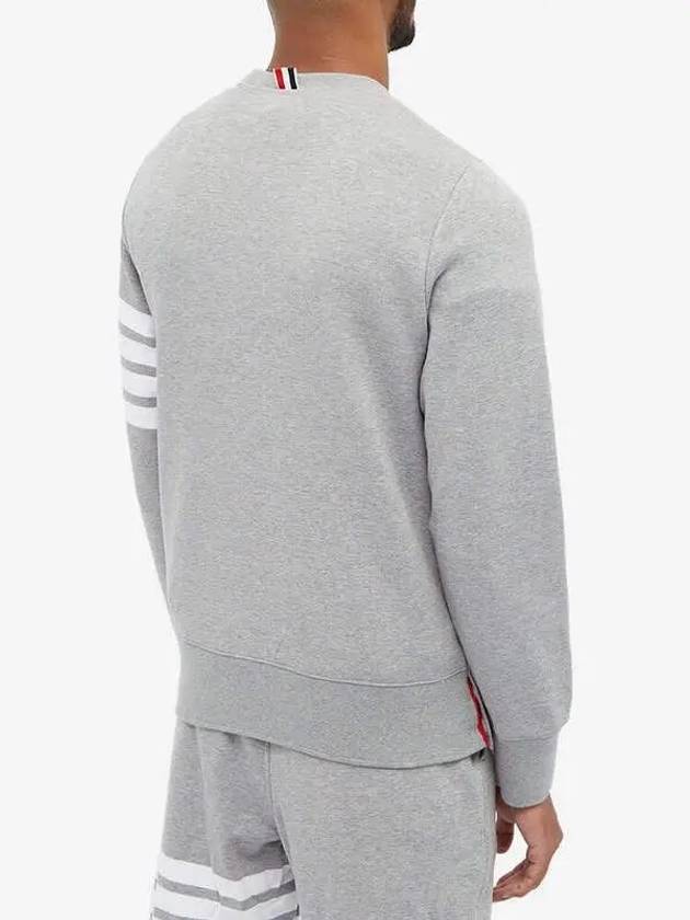 4 Bar Loopback Jersey Sweatshirt Light Grey - THOM BROWNE - BALAAN 6