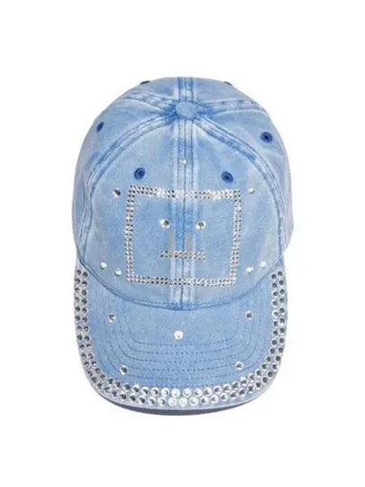 Crystal Face Logo Ball Cap Blue - ACNE STUDIOS - BALAAN 2