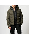 double front hooded down jacket khaki - FAY - BALAAN 4