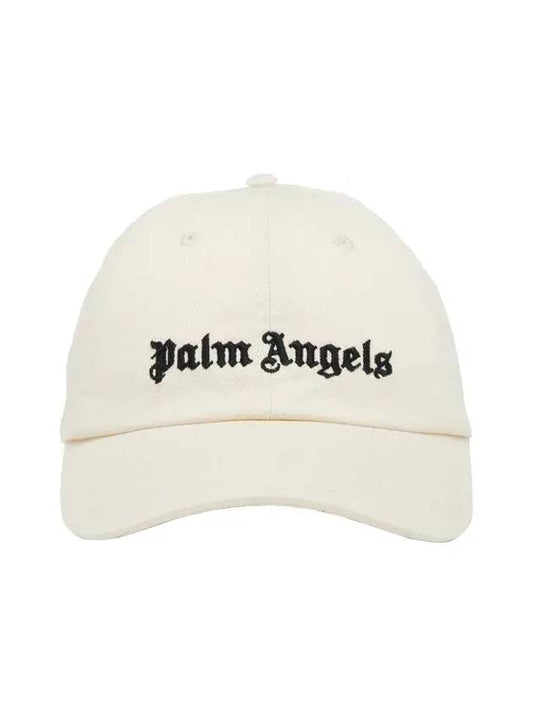 Men's Logo Ball Cap Beige - PALM ANGELS - BALAAN.