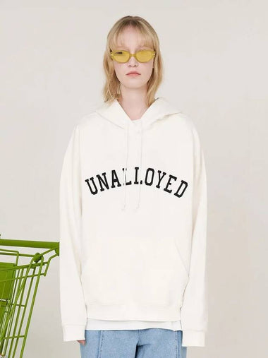 Arch Logo Hoodie Ivory - UNALLOYED - BALAAN 1