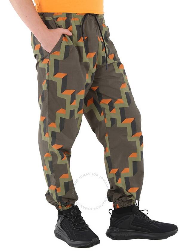 Marcelo Burlon Men's Army Orange Cross Geometric-Print Joggers, Size Large - MARCELO BURLON - BALAAN 2