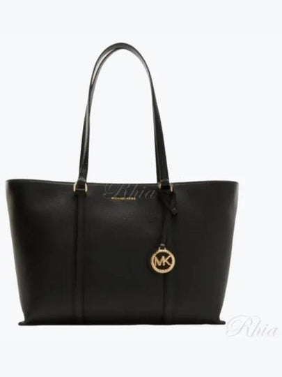 Temple Large Pebbled Leather Tote Bag Black - MICHAEL KORS - BALAAN 2