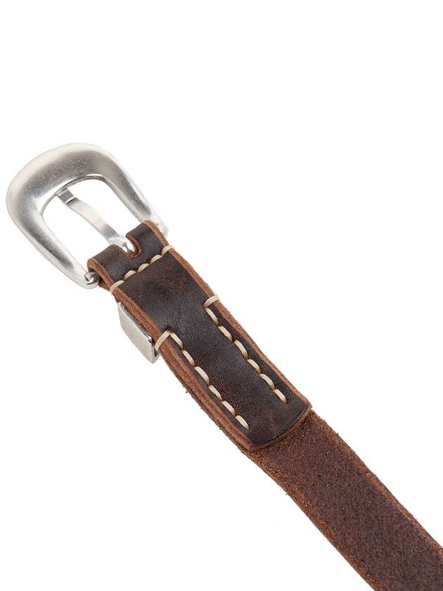 Metal Buckle 2cm Leather Belt Marrone - OUR LEGACY - BALAAN 8