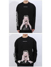 Bowie Scream Barcode Print Long Sleeve T-Shirt Black - IH NOM UH NIT - BALAAN 3