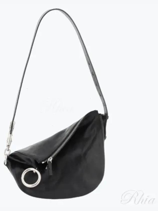 Knight Leather Small Shoulder Bag Black - BURBERRY - BALAAN 2